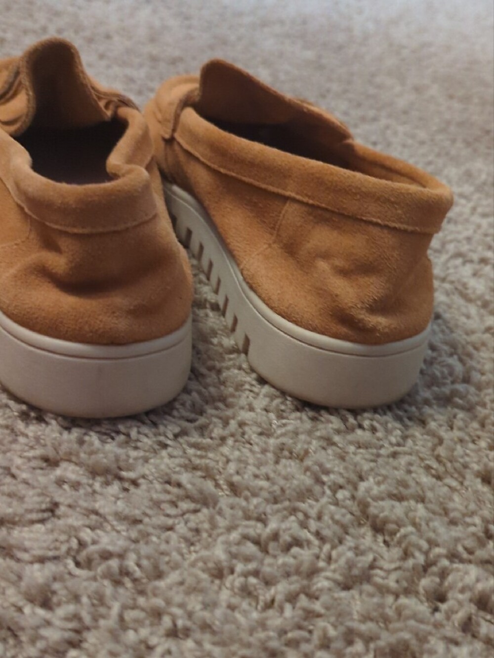 Project Cloud Women's Suede Penny Loafers in Camel - Picture 2 of 4